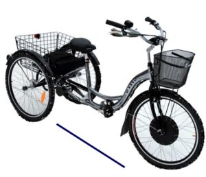Электрический трехколесный велосипед для взрослых